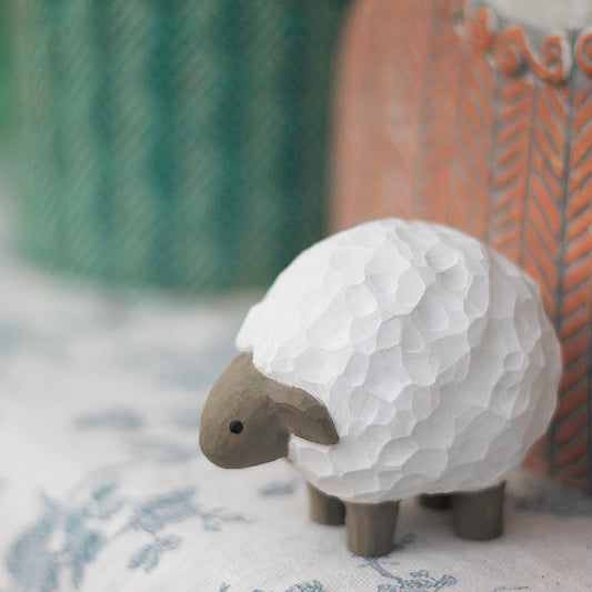 Lamb Sculpted Hand-Painted Figurine