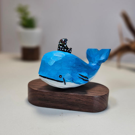 Handcrafted Wooden Whale Figurine