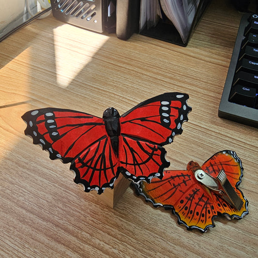 Butterfly Wooden Clip-On Ornaments