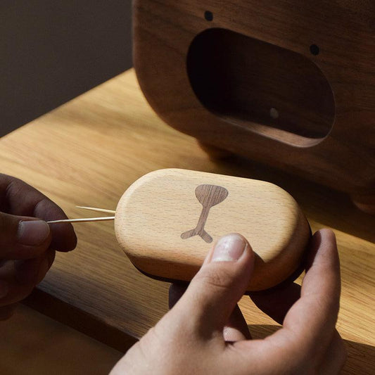 Bear Tissue Box Cover with Toothpick holder Wooden Handmade Decorations - Wooden Islands