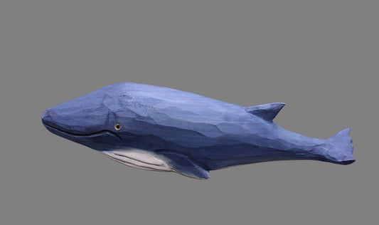 Hand-Painted Wooden Humpback Whale Figurine – Stunning Maritime Decor - Wooden Islands