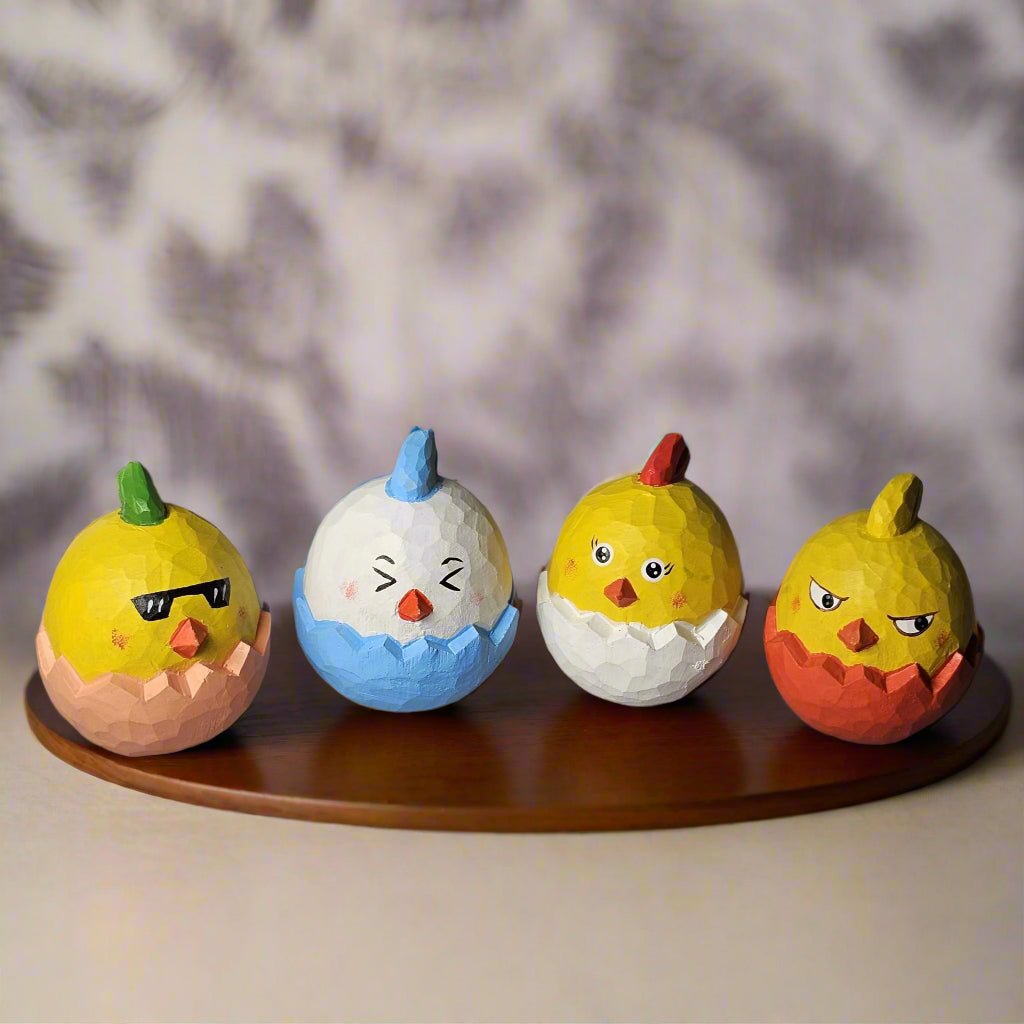 Newborn Chicken in Egg Shell - Wooden Islands