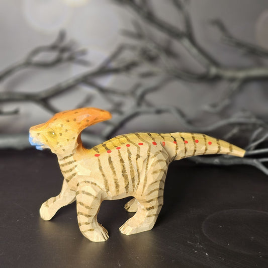 Parasaur Hand-Carved Wooden Figurine - Wooden Islands