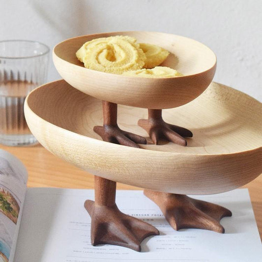 Plates Wooden Handmade Goose or Chicken GO - Wooden Islands