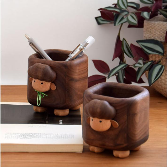 Sheep Creative Pen Holder - The Perfect Quirky Desk Companion - Wooden Islands