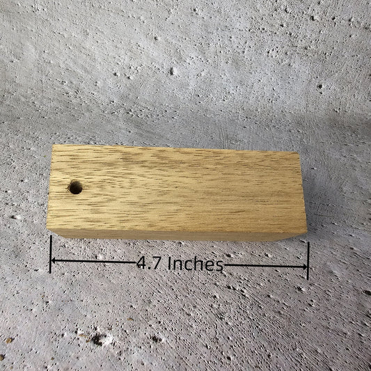 Single Hole 4.7" Display Block with Handcrafted Rose - Wooden Islands