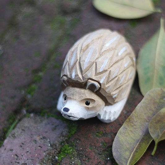 Adorable Little Hedgehog Figurine - Perfect Collectible or Gift for Animal Lovers - Wooden Islands