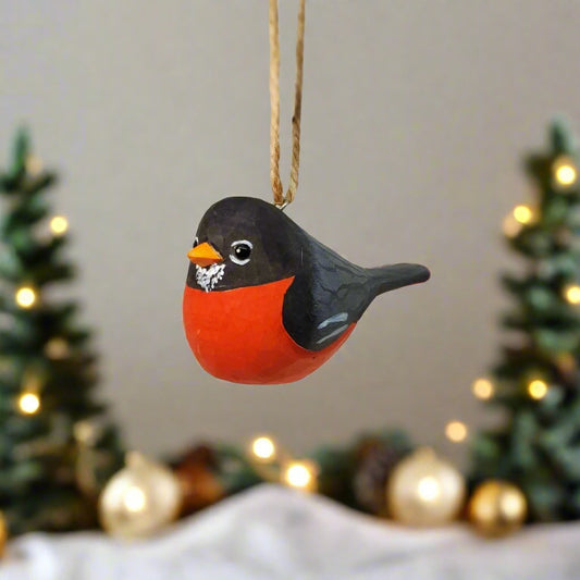 America Robin bird Hanging Ornaments - Wooden Islands