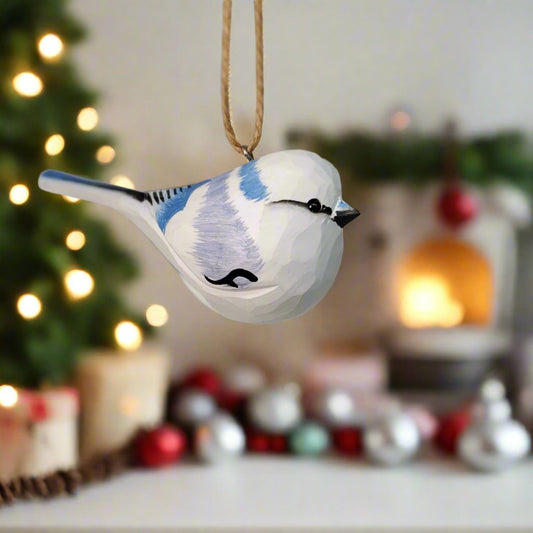 Azure tit Hanging Ornaments - Wooden Islands