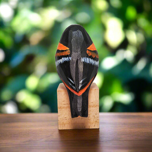 Baltimore Oriole Bird Figurine Hand Carved And Painted - Wooden Islands