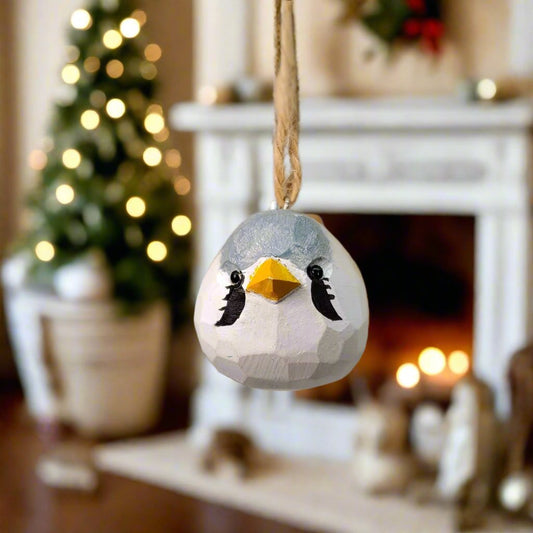Bearded Tit Hanging Ornaments - Wooden Islands