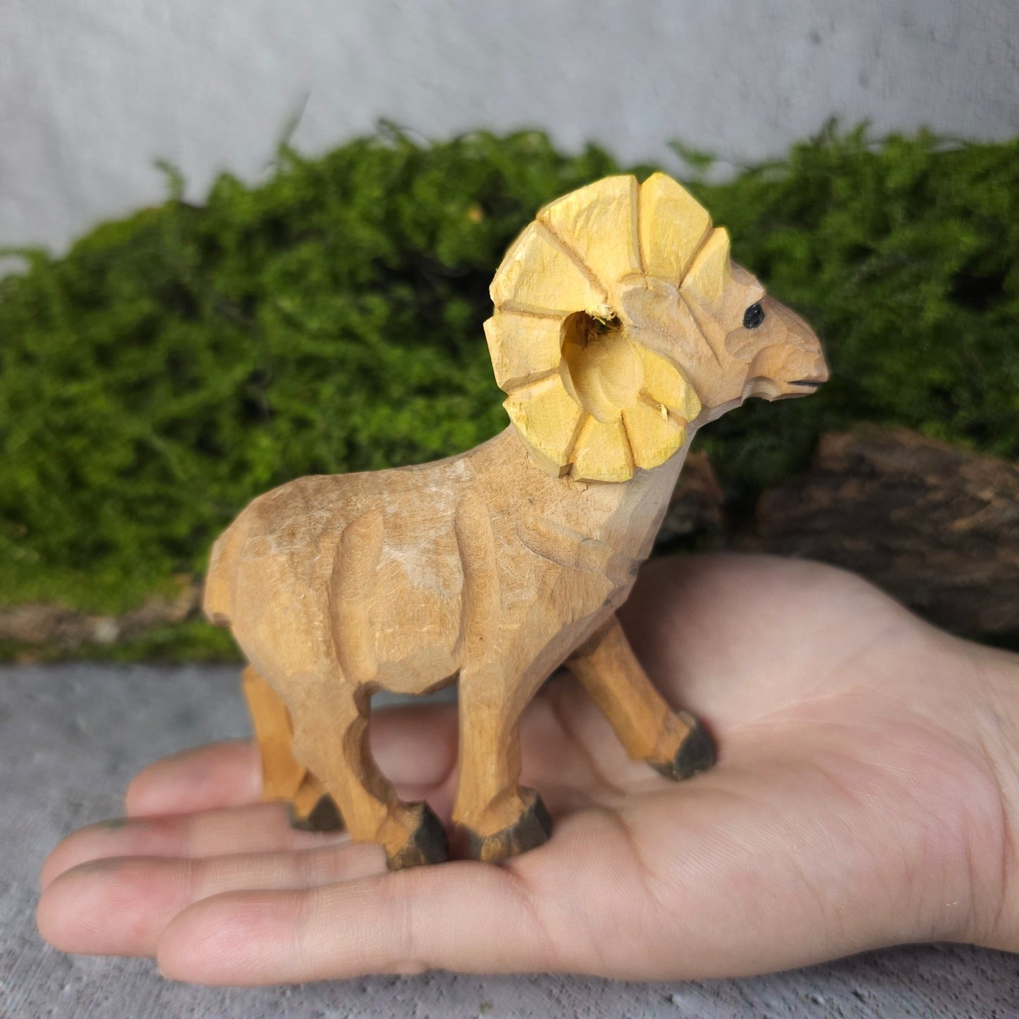 Bighorn Sheep Wood Figurine - Wooden Islands