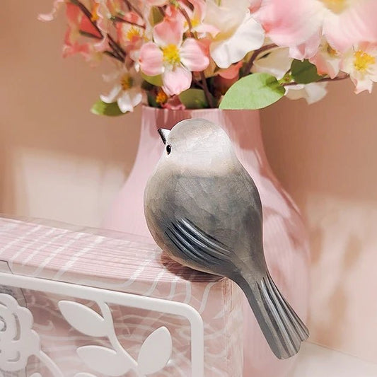 Canada Jay Sculpted Hand-Painted Bird Figure - Wooden Islands