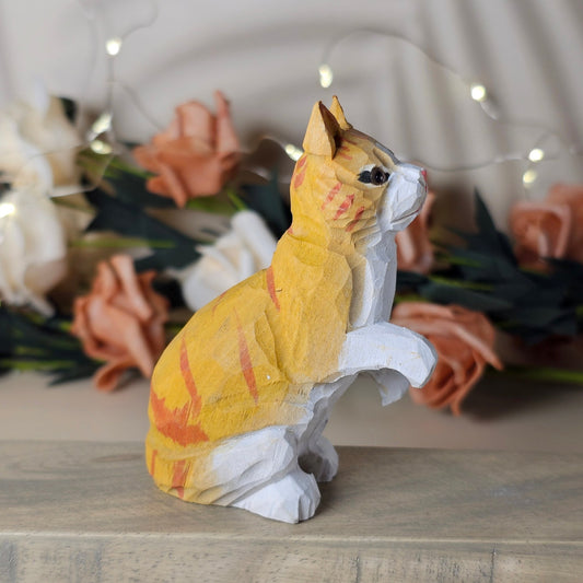 Cat Hand-Painted Figurine - Wooden Islands