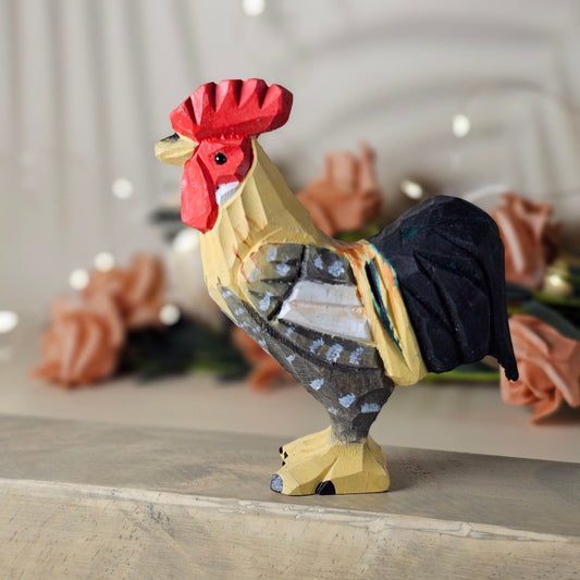 Chicken Hand-Painted Wood Figurine - Wooden Islands