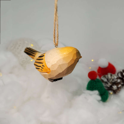 Chubby Bird Hanging Holiday Ornaments - Wooden Islands