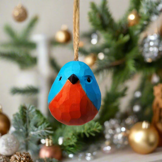 Eastern Bluebird Hanging Ornaments - Wooden Islands