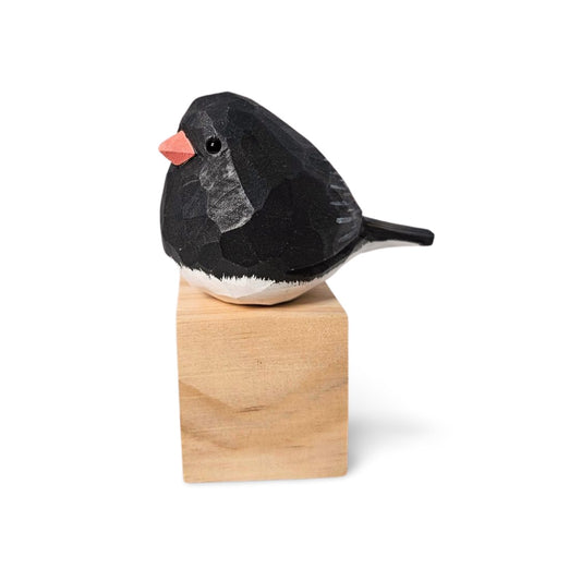 Junco Sculpted Hand-Painted Bird Figure - Wooden Islands