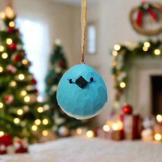 Mountain Bluebird-B Hanging ornaments - Wooden Islands