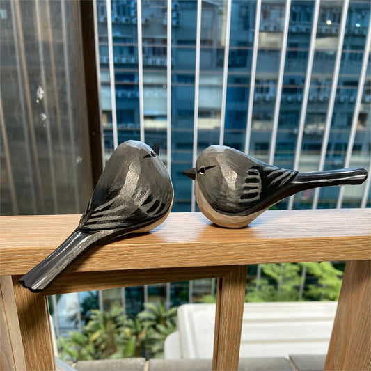 Northern Mockingbird Sculpted Hand-Painted Bird Figurines 1 pc - Wooden Islands