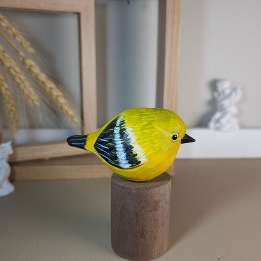 Pine Warbler Figurines - Wooden Islands