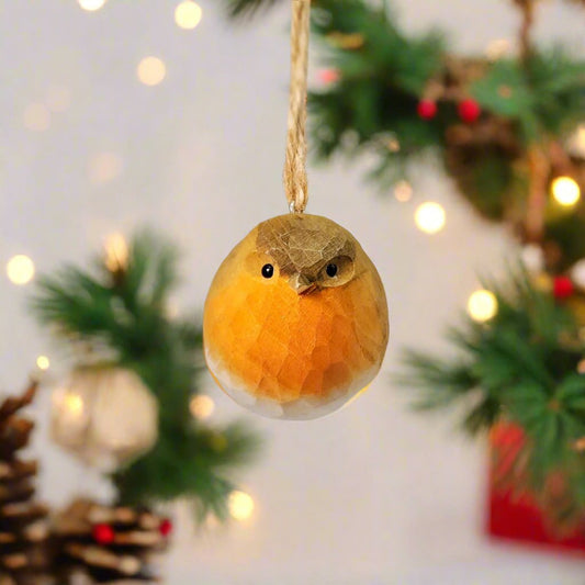 Robin Bird Hanging Ornaments - Wooden Islands