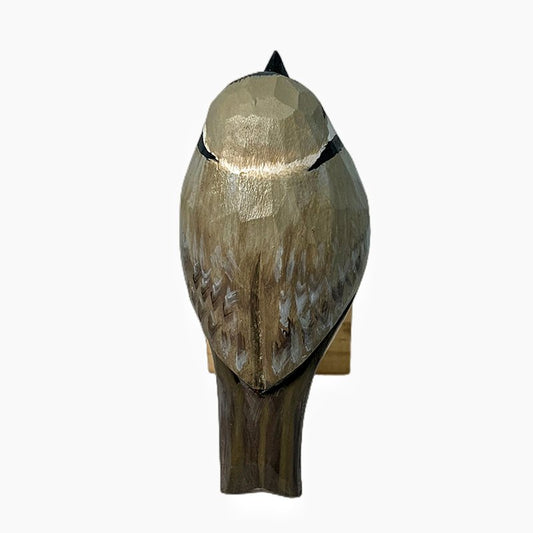 Snowy Plover Hand-Painted Bird Figurine - Wooden Islands