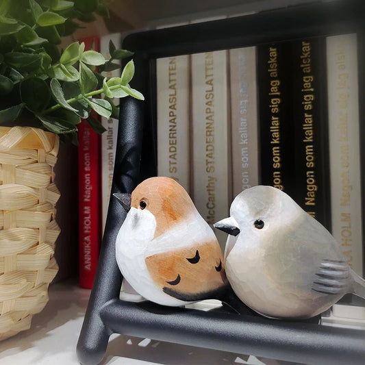 Sparrow New Sculpted Hand-Painted Bird Figure - Wooden Islands