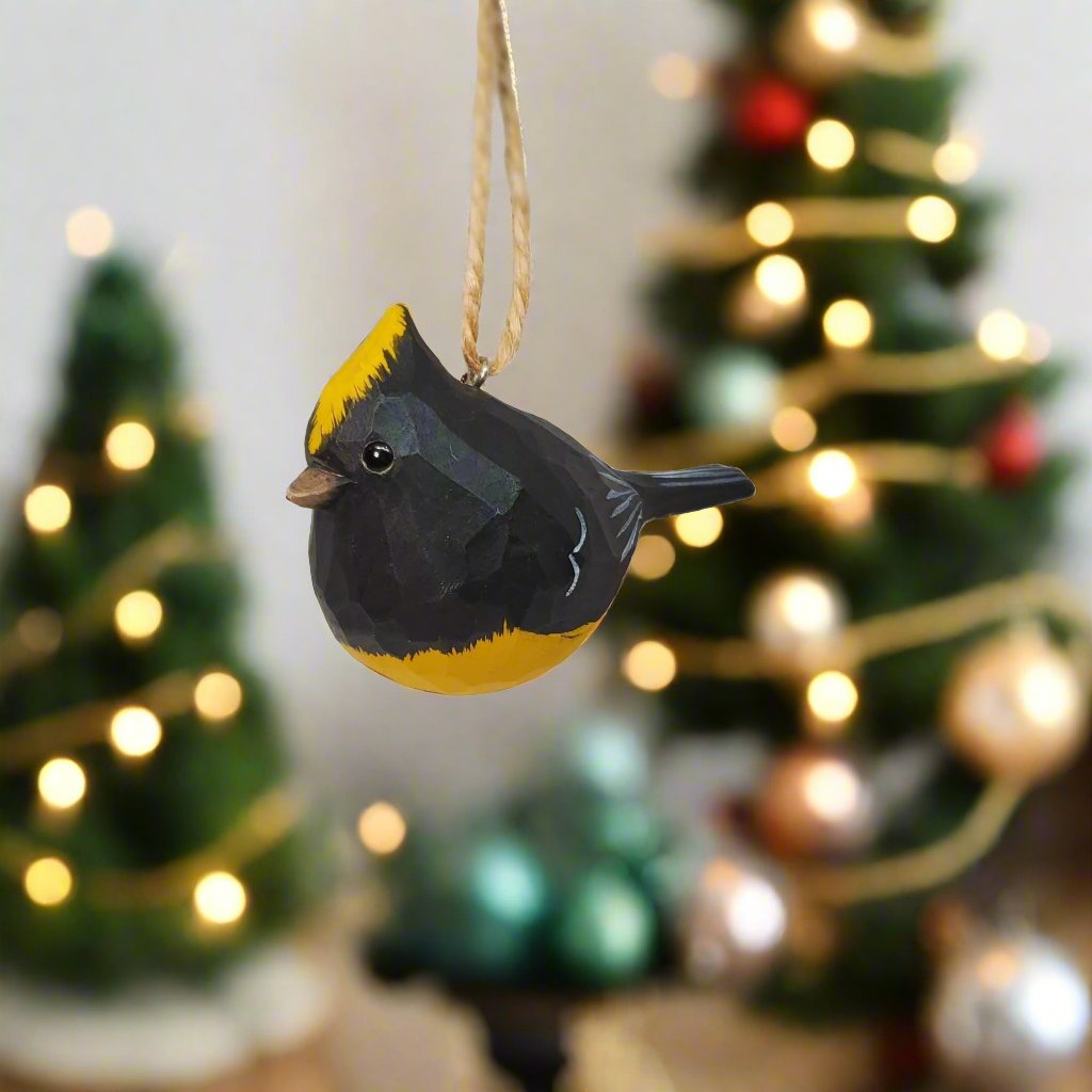 Sultan tit Bird Hanging Ornaments - Wooden Islands