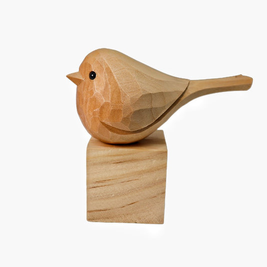 U002 Unfinished Wood bird statues - Wooden Islands
