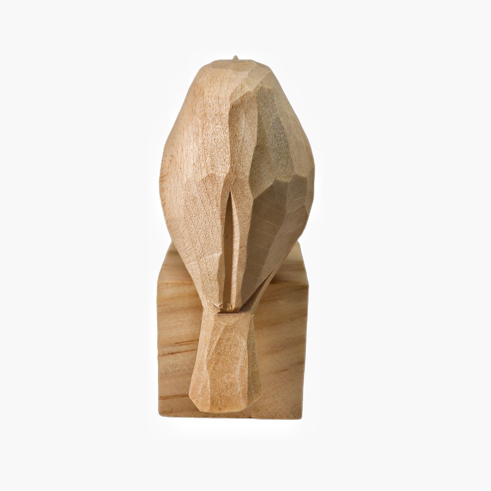 U007 Unfinished Wood bird statues - Wooden Islands