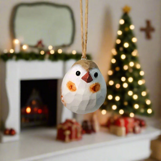 Zebra Finch Hanging Ornaments - Wooden Islands