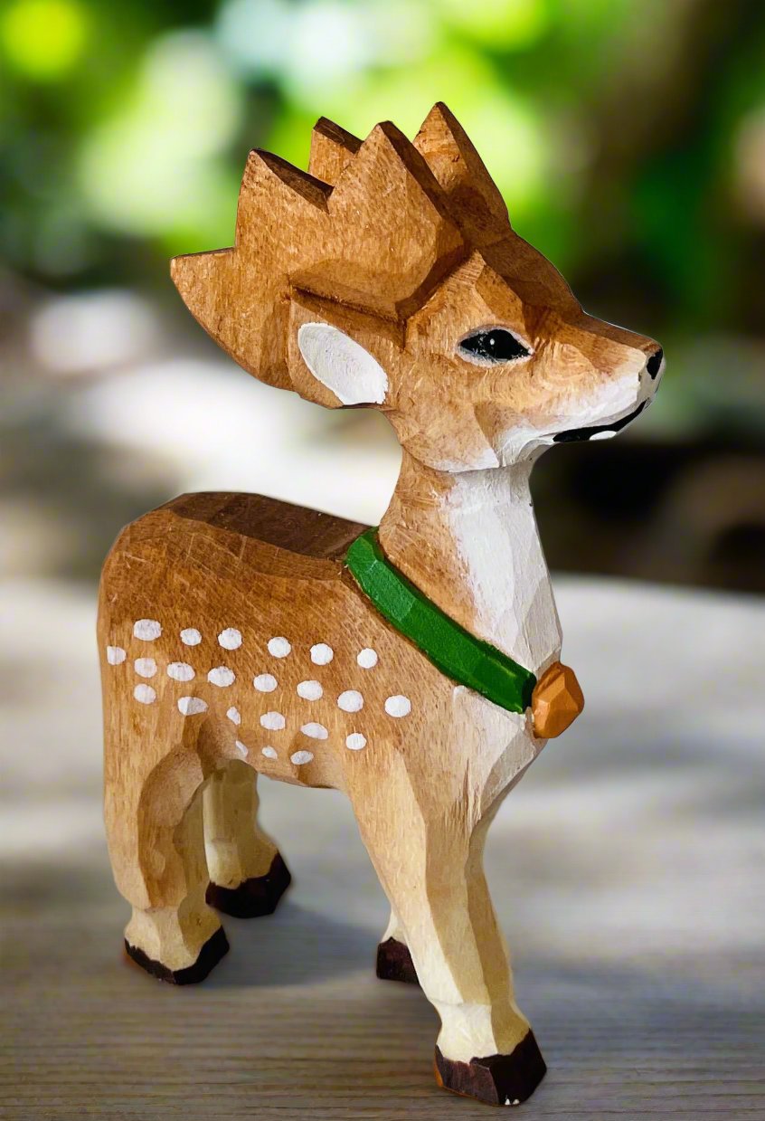 Sika Deer Hand-Painted Figurine