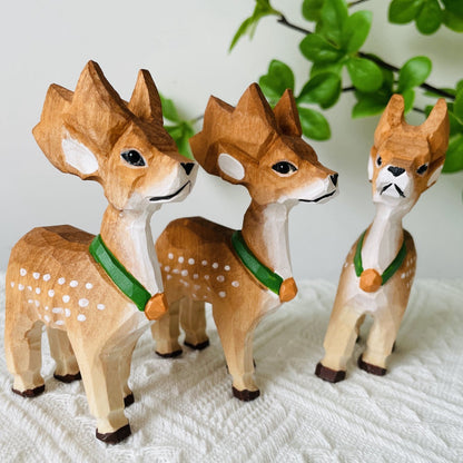 Sika Deer Hand-Painted Figurine