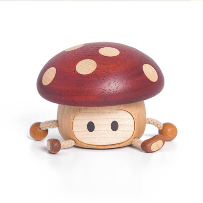 Small Mushroom Cute Solid Wood Creative Decoration - Whimsical Charm for Your Home