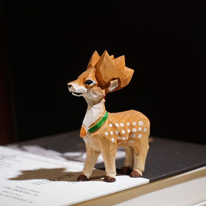 Sika Deer Hand-Painted Figurine