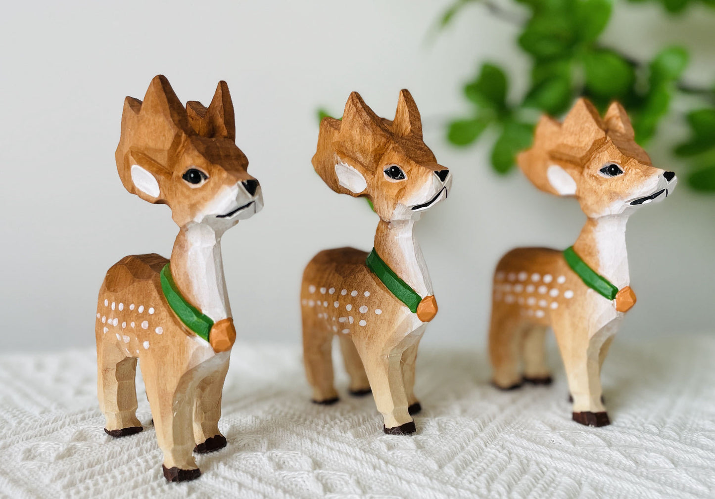 Sika Deer Hand-Painted Figurine