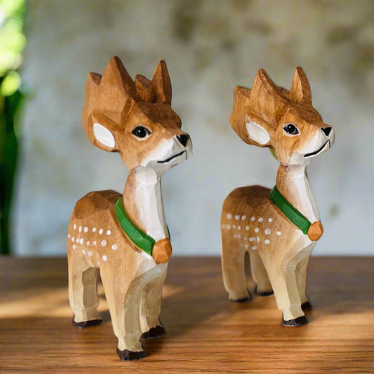 Sika Deer Hand-Painted Figurine