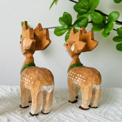 Sika Deer Hand-Painted Figurine