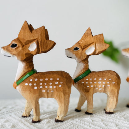 Sika Deer Hand-Painted Figurine