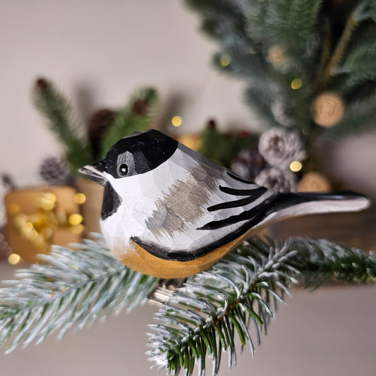 Chickadee Clip-on Bird Ornament