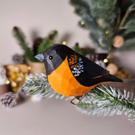 Baltimore Oriole Clip-on Bird Ornament