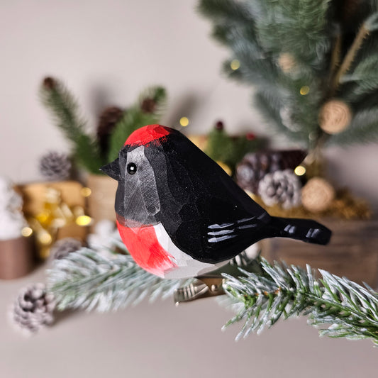 Australasian Robin Clip-on Bird Ornament