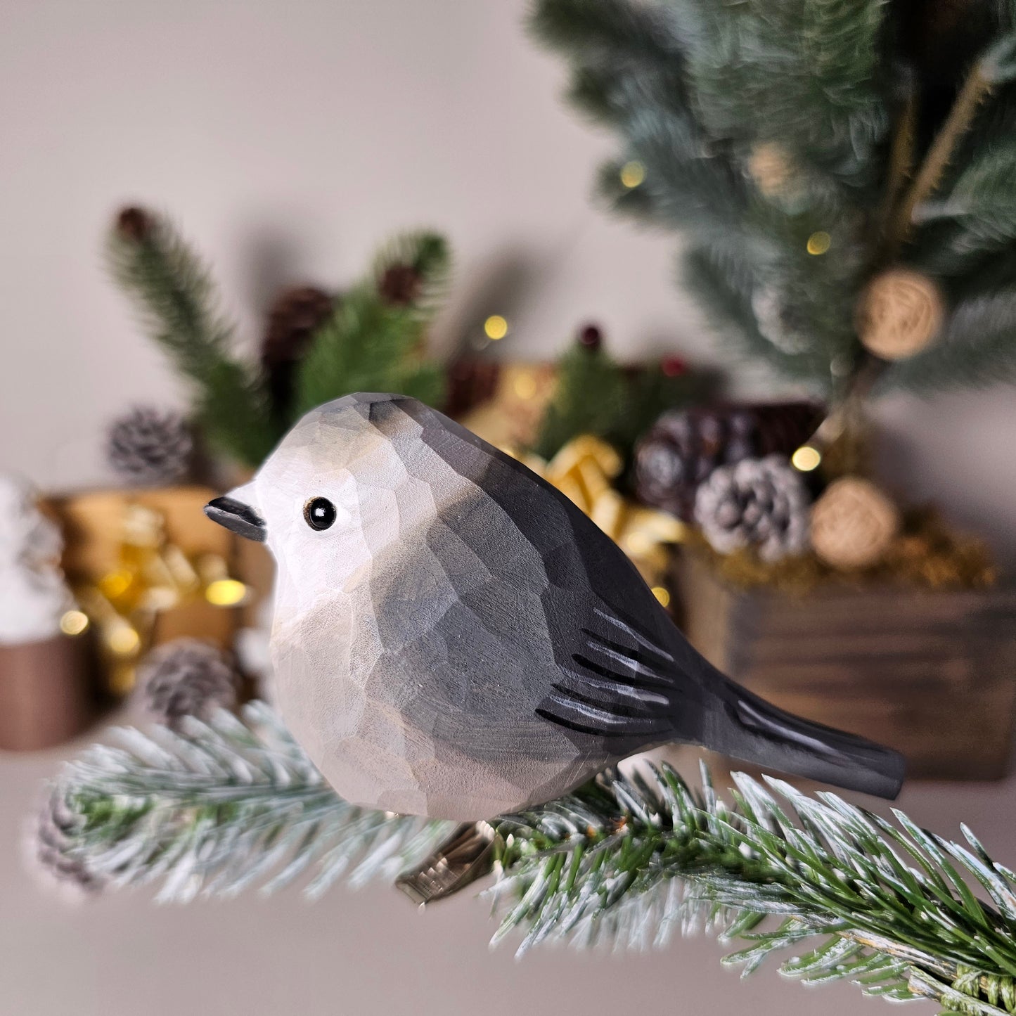 Canada Jay Clip-on Bird Ornament