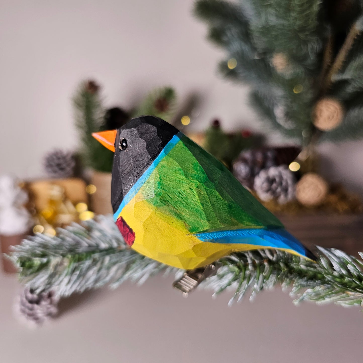 Gouldian finch Clip-on Bird Ornament