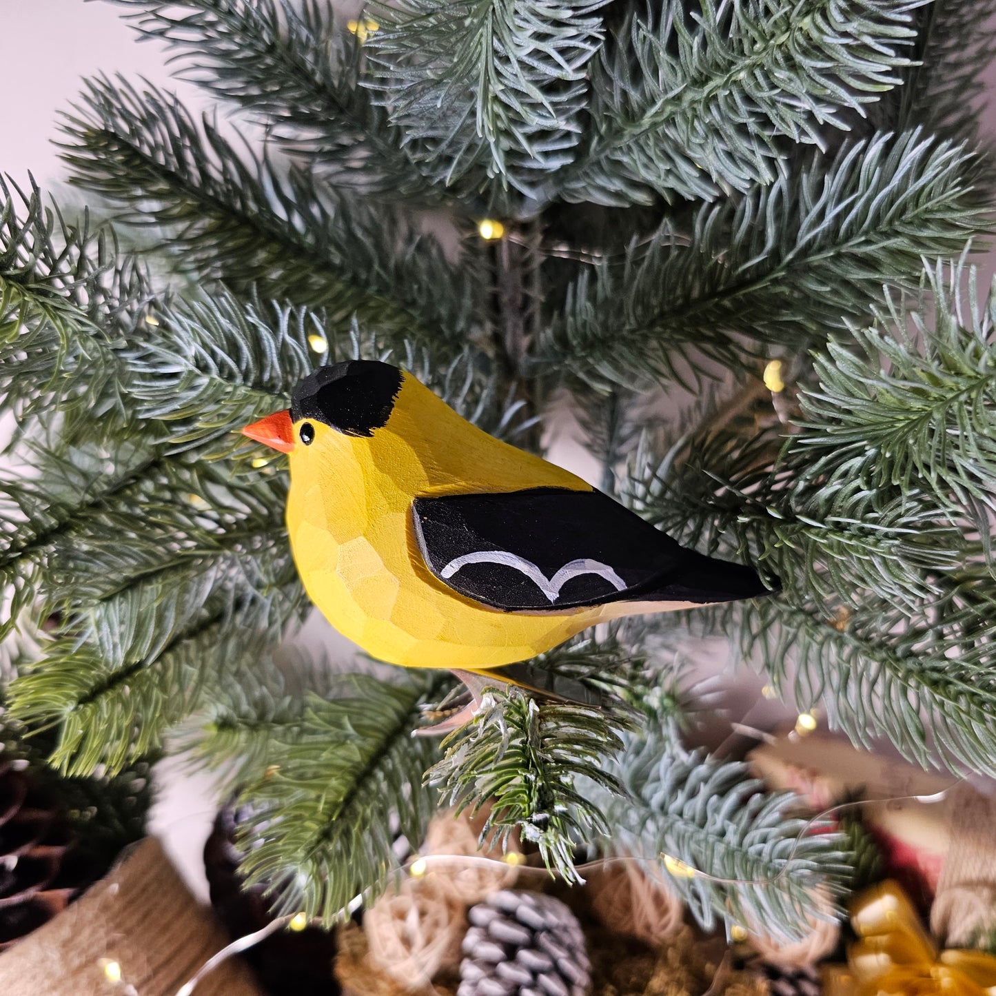 American Goldfinch Clip-on Bird Ornament