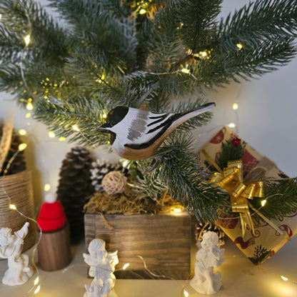 Chickadee Clip-on Bird Ornament