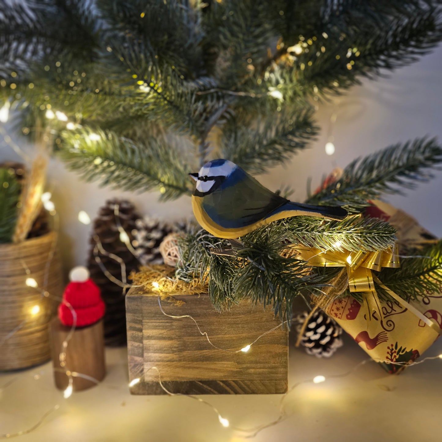 Eurasian Blue Tit Clip-on Bird Ornament