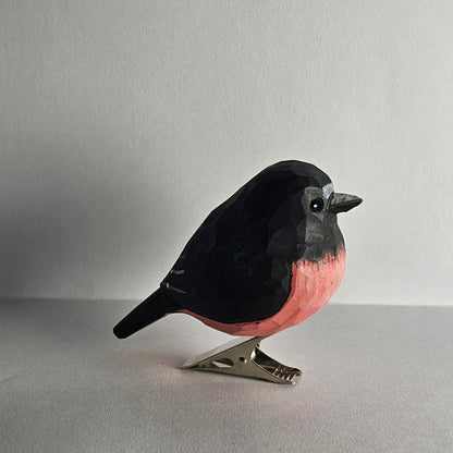 Pink Robin Clip-on Bird Ornament