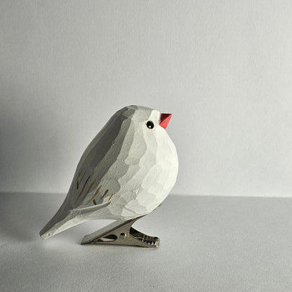 Zebra Finch Bird Clip-on Ornament